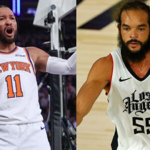 Jalen Brunson (L), Joakim Noah (R)