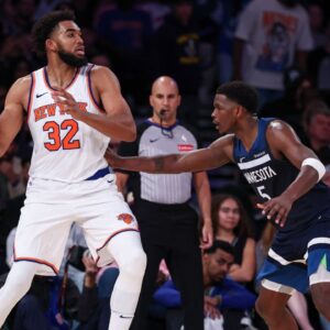 Karl-Anthony Towns and Anthony Edwards