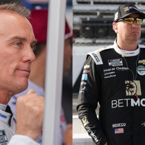 Kevin Harvick (L) and Kyle Busch (R)