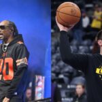 Snoop Dogg (L) and Luka Doncic (R)