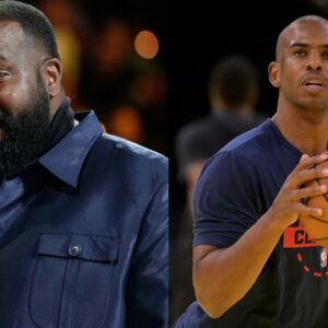 Kendrick Perkins (L), Chris Paul (R)