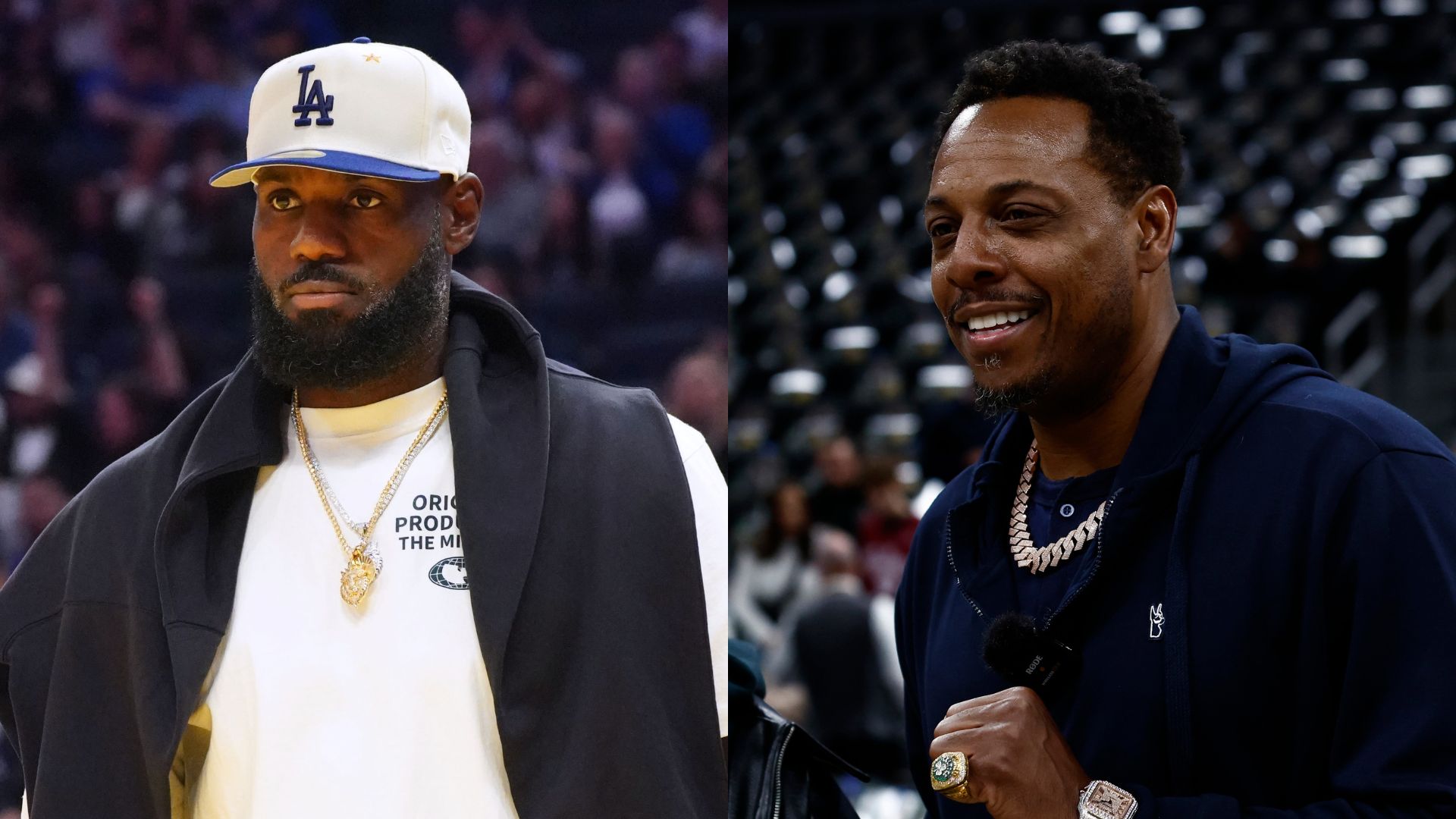 LeBron James (L) and Paul Pierce (R)