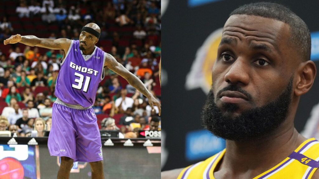 Ricky Davis (L), LeBron James (R)