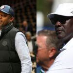 Nick Van Exel(L) and Michael Jordan(R)