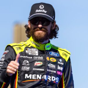 Nov 2, 2025; Avondale, Arizona, USA; NASCAR Cup Series driver Ryan Blaney (12) during the NASCAR Championship race at Phoenix Raceway.