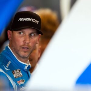 Oct 31, 2025; Avondale, Arizona, USA; NASCAR Cup Series driver Denny Hamlin (11) during practice for the NASCAR Championship race at Phoenix Raceway.