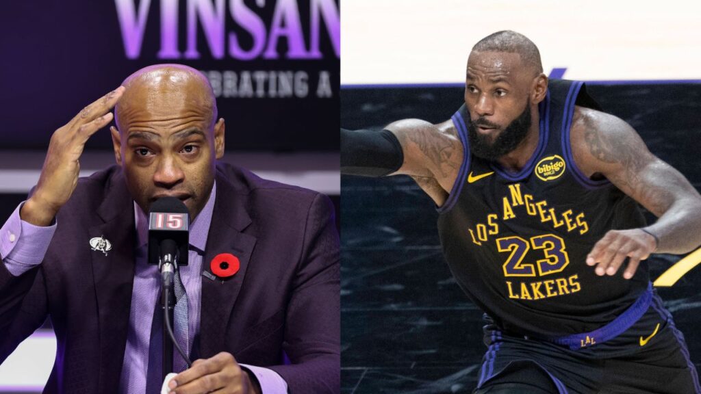 Vince Carter (L), LeBron James (R)