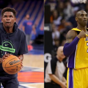 Anthony Edwards (L) and Kobe Bryant (R)