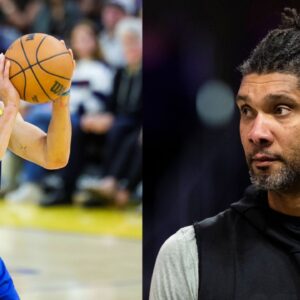 Stephen Curry (L), Tim Duncan (R)