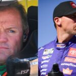 Kenny Wallace (L) and Denny Hamlin (R)