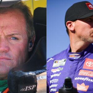 Kenny Wallace (L) and Denny Hamlin (R)