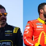 Corey LaJoie (L) and Bubba Wallace (R)