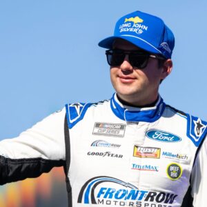 Nov 2, 2025; Avondale, Arizona, USA; NASCAR Cup Series driver Noah Gragson (4) during the NASCAR Championship race at Phoenix Raceway.