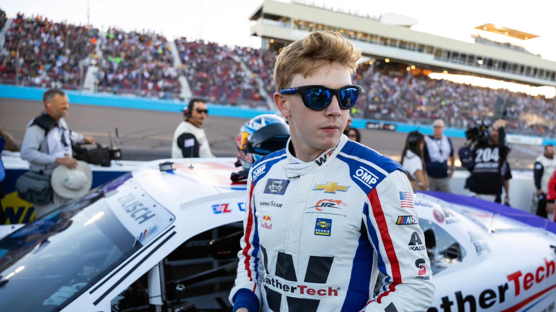 Nov 1, 2025; Avondale, Arizona, USA; NASCAR Xfinity Series driver Connor Zilisch (88) during the Xfinity Series Championship race at Phoenix Raceway.