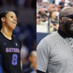 Me'Arah O'Neal (L) and Shaquille O'Neal (R)