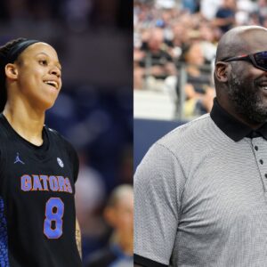 Me'Arah O'Neal (L) and Shaquille O'Neal (R)