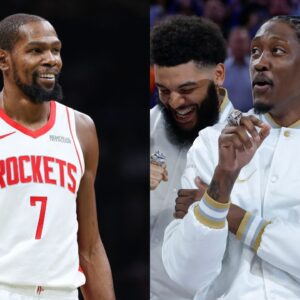 Kevin Durant(L) and Jalen Williams(R)