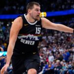 Denver Nuggets center Nikola Jokic (15) during the fourth quarter against the Chicago Bulls at Ball Arena.