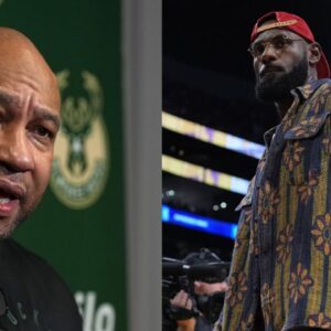 Darvin Ham (L), LeBron James (R)