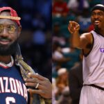 LeBron James(L) and Ricky Davis(R)