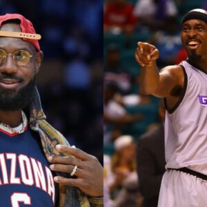 LeBron James(L) and Ricky Davis(R)