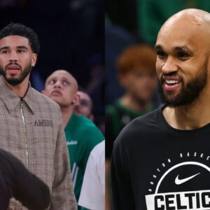 Jayson Tatum(L) and Derrick White(R)