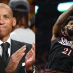 Reggie Miller (L), Joel Embiid (R)