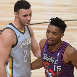 Larry Nance Jr. and Donovan Mitchell