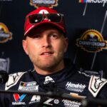 Oct 30, 2025; Avondale, Arizona, USA; NASCAR Cup Series driver William Byron during Championship Four media day at Phoenix Raceway.