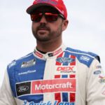 Oct 26, 2025; Martinsville, Virginia, USA; NASCAR Cup Series driver Josh Berry (21) before the Xfinity 500 at Martinsville Speedway