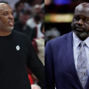 Chauncey Billups(L) and Shaquille O'Neal(R)