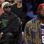 (L) Kevin Hart (R) LeBron James