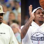 Carmelo Anthony (L), Ja Morant (R)
