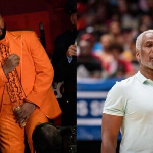 Suge Knight (L), Charles Oakley (R)