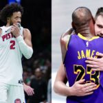 Cade Cunningham(L), LeBron James and Luka Doncic(R)