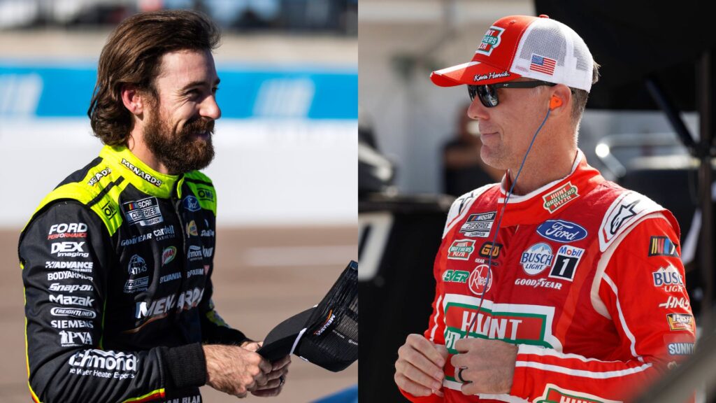 Ryan Blaney (L) and Kevin Harvick (R)