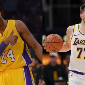 Kobe Bryant (L) and Luka Doncic (R)