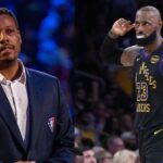 Paul Pierce (L), LeBron James (R)