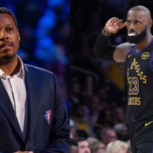 Paul Pierce (L), LeBron James (R)