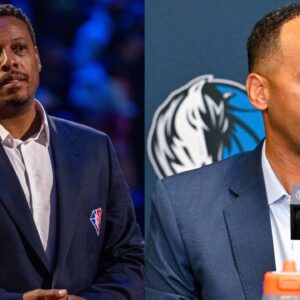 Paul Pierce (L), Nico Harrison (R)