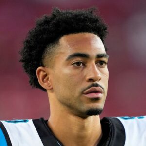 Carolina Panthers quarterback Bryce Young (9) takes the field before the game against the San Francisco 49ers at Levi's Stadium.