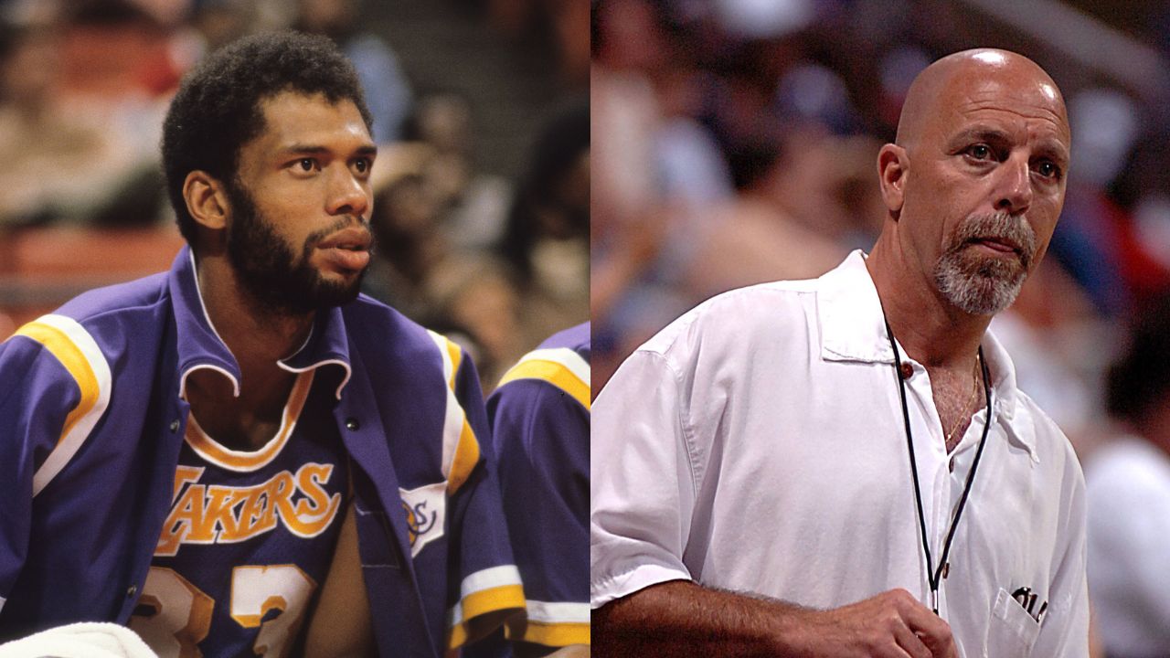 Kareem Abdul-Jabbar (L), Garry Vitti (R)