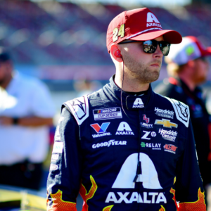 Nov 1, 2025; Avondale, Arizona, USA; NASCAR Cup Series driver William Byron (24) during qualifying at Phoenix Raceway