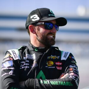 Oct 11, 2025; Las Vegas, Nevada, USA; NASCAR Cup Series driver Austin Dillon (3) during qualifying for the South Point 400 at Las Vegas Motor Speedway