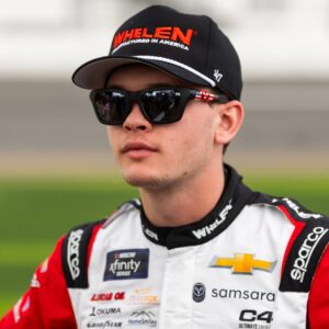 Feb 15, 2025; Daytona Beach, Florida, USA; NASCAR Xfinity Series driver Jesse Love (2) during qualifying for the United Rentals 300 at Daytona International Speedway