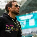 Miami Dolphins head coach Mike McDaniel leaves the field at the end of a game against the Los Angeles Chargers at Hard Rock Stadium.