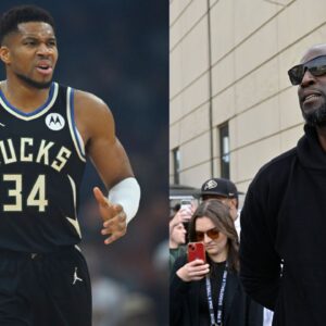 (L) Giannis Antetokounmpo (R) Kevin Garnett