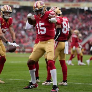 San Francisco 49ers players George Kittle and Jauan Jennings