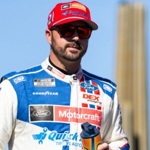 Nov 2, 2025; Avondale, Arizona, USA; NASCAR Cup Series driver Josh Berry (21) during the NASCAR Championship race at Phoenix Raceway.