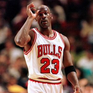 Michael Jordan of the Chicago Bulls
